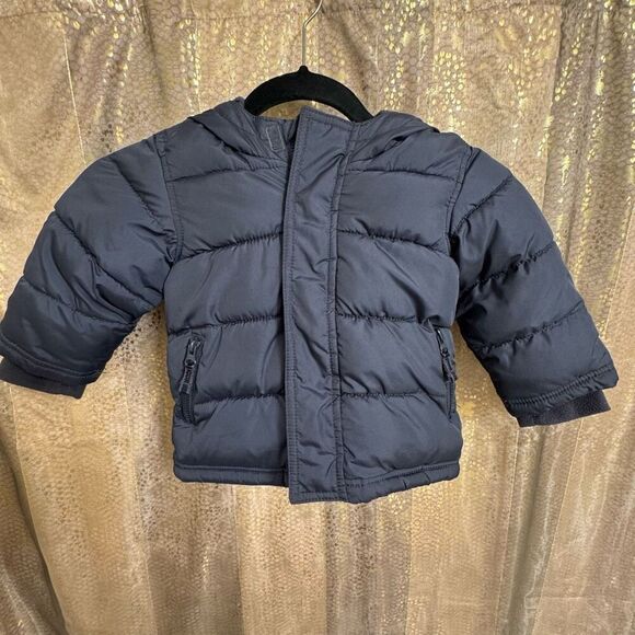 Old Navy Frost Free Navy Blue Winter Puffer Jacket Boys 18-24 Months - Picture 1 of 7